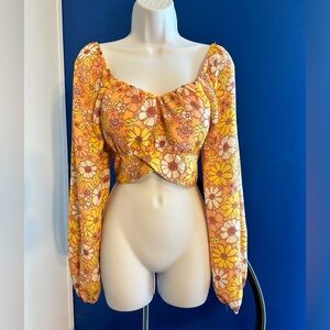 Madden NYC flowered crop top LARGE